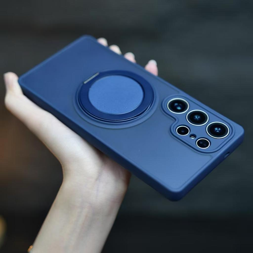 Вращающаяся на 360° подставка Матовый прозрачный магнитный чехол для Samsung Galaxy A17 A07 A56 A36 A26 A16 A06 A55 A35 A25 A15 A05 Чехол Magsafe