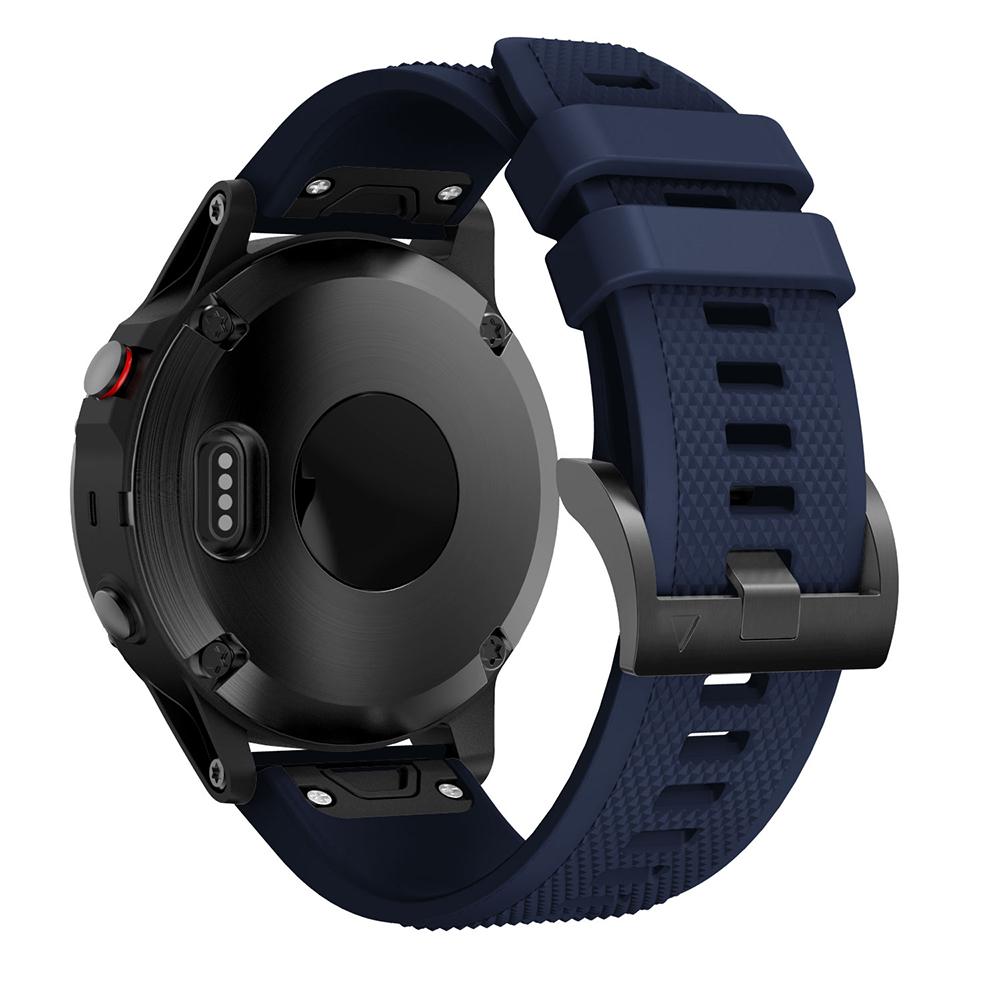 Силиконовый ремешок для часов Garmin Fenix 5, 22 мм, регулируемый ремешок для умных часов с черной пряжкой