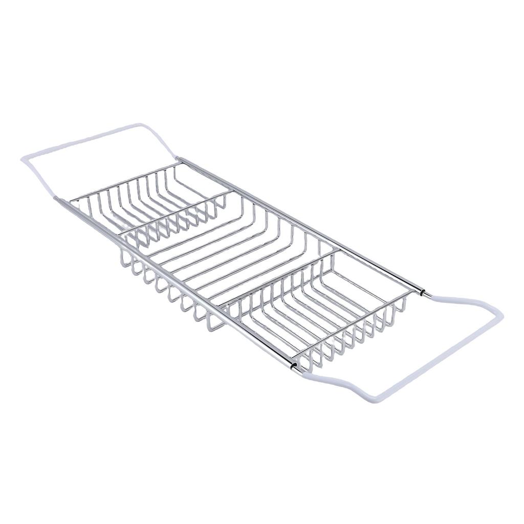 Поднос для ванны Раздвижной поднос для душевой кабины из нержавеющей стали для роскошной ванны Аксессуары для ванной комнаты