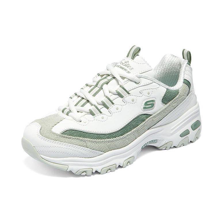 Skechers DLites 1.0 Обувь Панда Молочный Чай Медведь Мятное Молоко Желе Удобные Ретро Толстая Подошва Увеличение Роста Низкие Папины Кроссовки 896276-WMNT