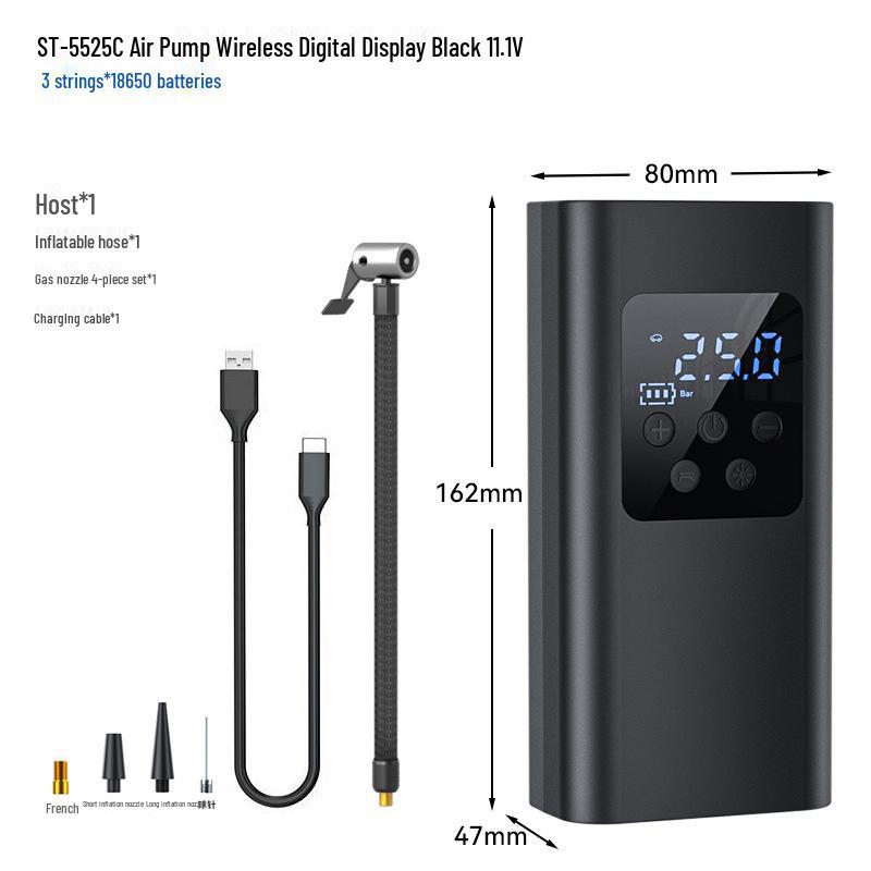 Портативный электрический автомобильный воздушный насос с интеллектуальным освещением