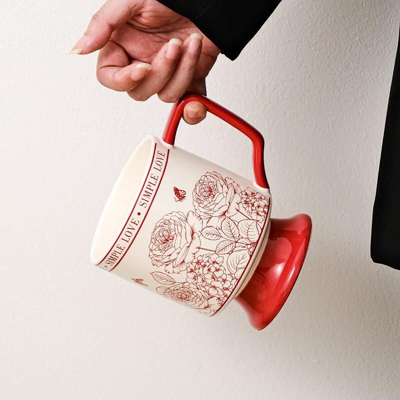 Керамическая кофейная кружка Deou Xingguang 'Виноградный сад' с ложкой