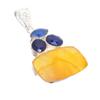 Yellow Sapphire, Sapphire Gemstone 925 Sterling Silver Jewelry Pendant 2.17" AH-5266