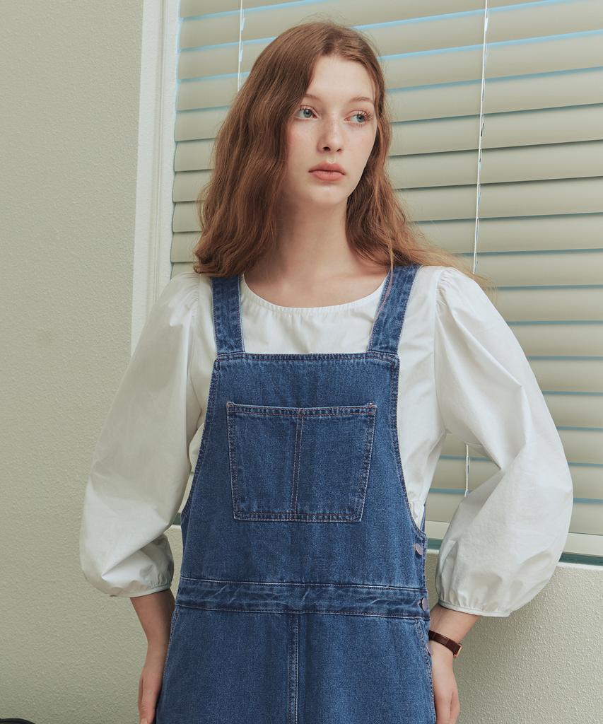 ZEROSTREET [2 Types][3 Colors] Daisy Puff Blouse