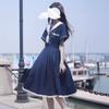Summer Japanese Academic Style Sweet Women's Dress Sailor Collar Kawaii Vestidos Female Lolita Dresses Cute Women's JK