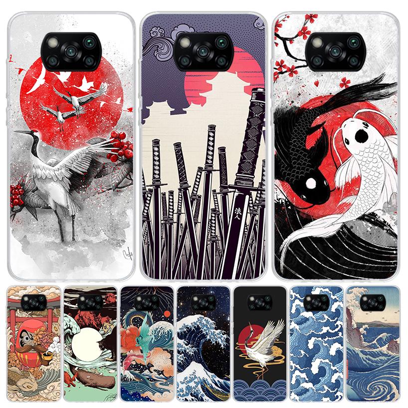 Japanese Pub Wave Anime Arrived Case Phone Cover for Xiaomi Redmi Note 10 9 9S 8 8T 7 5 Pro Mi 12T 11T 10T 9T 12 11 Lite A3 A2 T