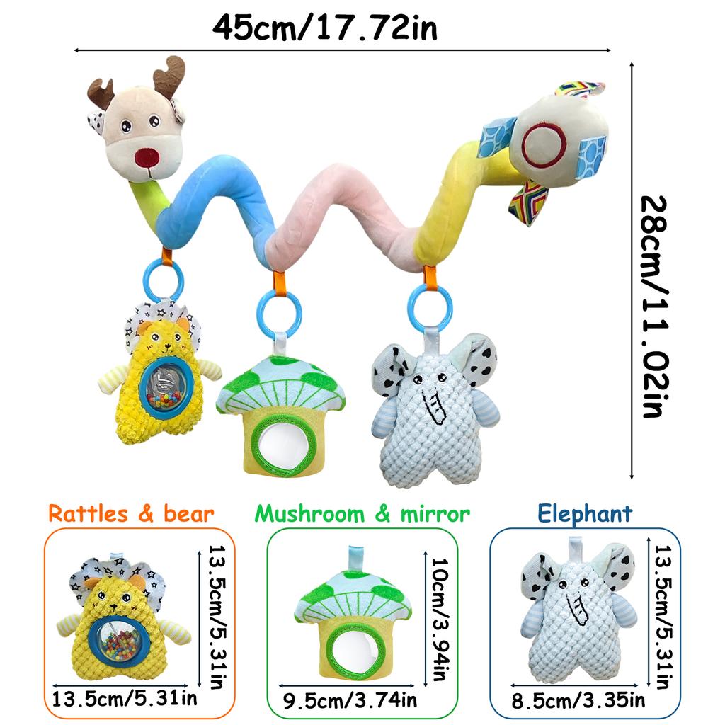 Милые плюшевые игрушки для коляски для новорожденных, подвесные мягкие погремушки для развития чувств, мобиль для кроватки, люлька для младенцев и детей, идеальные подарки