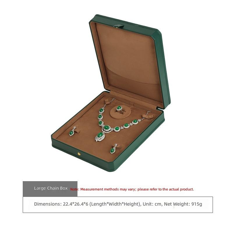 Wonderful Pack High-Grade Leather Hand-sewn Square Luxury Jewelry Packaging Box for Rings Necklaces Bracelets Watches Storage