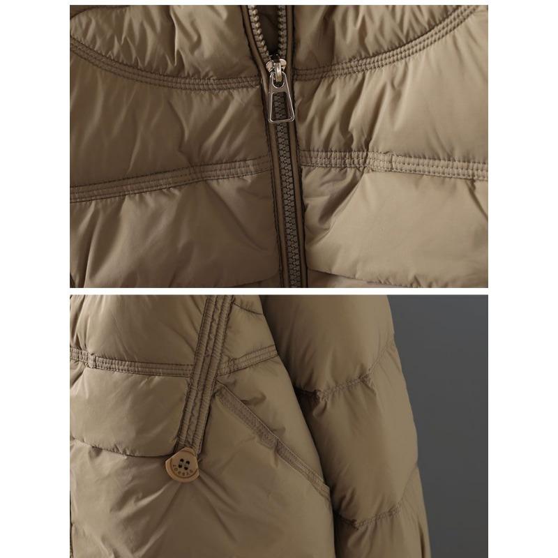 Стильная и утягивающая куртка из хлопкового пуха для миниатюрных женщин, легкая и теплая, воротник-стойка