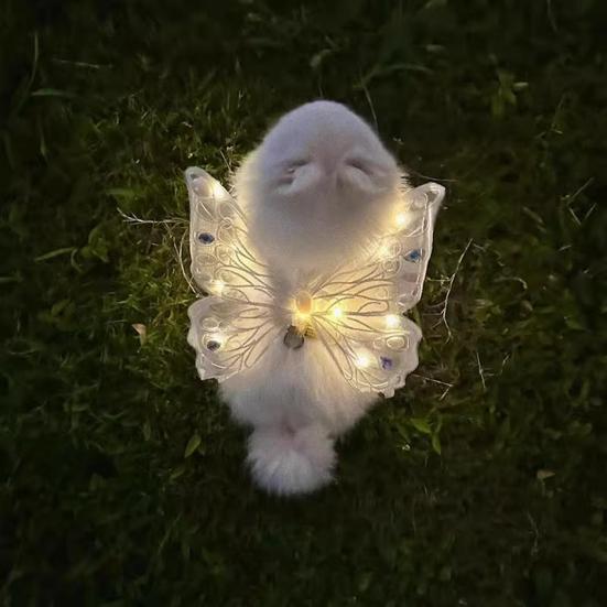 Dog Fairy Wings Light Up Butterfly Wings Pet Costume Embroidered Lights for Parties Butterfly Wings