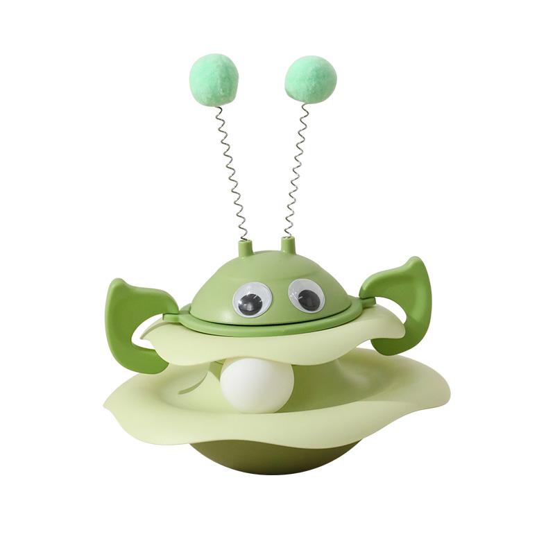 Игрушка для домашних животных Honey Bee Tumbler Spinning Play Tray Kitten High Amuse Amuse Cat Turntable Bite Protective Scratching Cat Toy