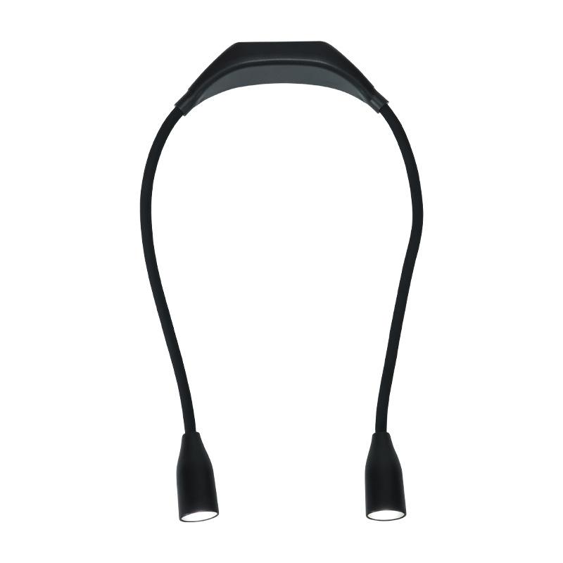 Светодиодный налобный светильник для чтения с гибкими дужками, лампа для чтения, регулируемая яркость, светодиодный ночник, фонарик для чтения, рукоделия, вязания