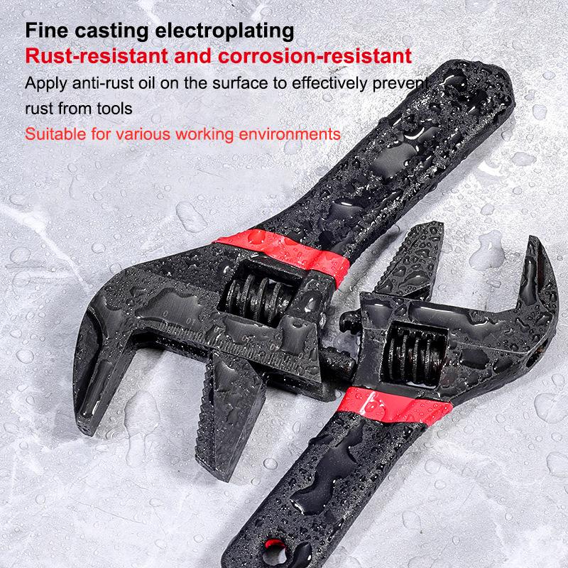 1 шт. 6/8" Ключ с короткой рукояткой, регулируемый, увеличенный открытый гаечный ключ для ванной комнаты, мини, маленький, доска, регулируемая короткая рукоятка большого диаметра