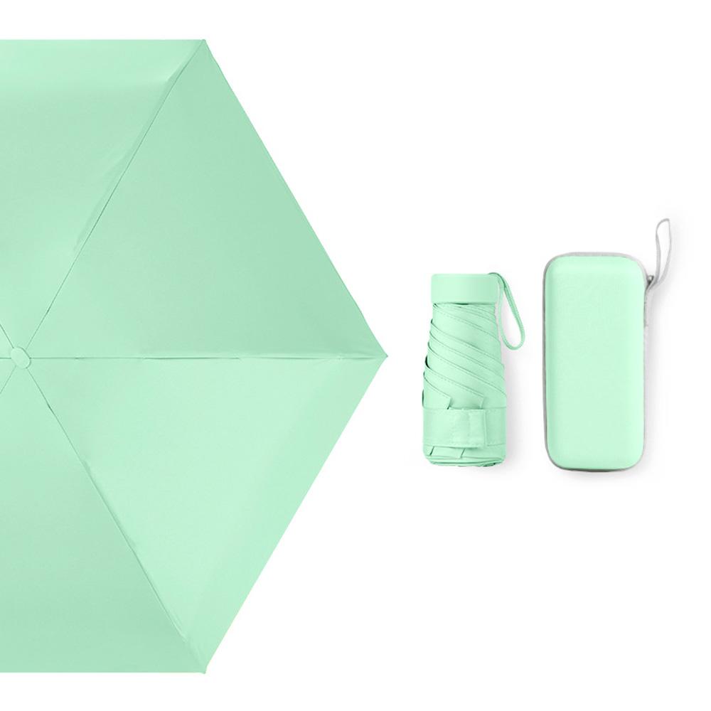 Мини-путешествующий солнцезащитный зонт, водонепроницаемый складной зонт, капсульная форма, зонт с чехлом