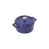Staub Pico Cocotte Round, 10cm, Royal Blue, Small, Two-Handed Cast Iron Enamel Pot, Oven-Safe