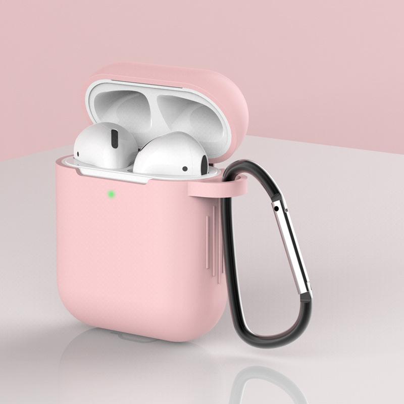 Сплошной цветной силиконовый мягкий чехол для Airpods 1/2, жидкий силиконовый беспроводной Bluetooth-наушник, защитный чехол для Airpods 2