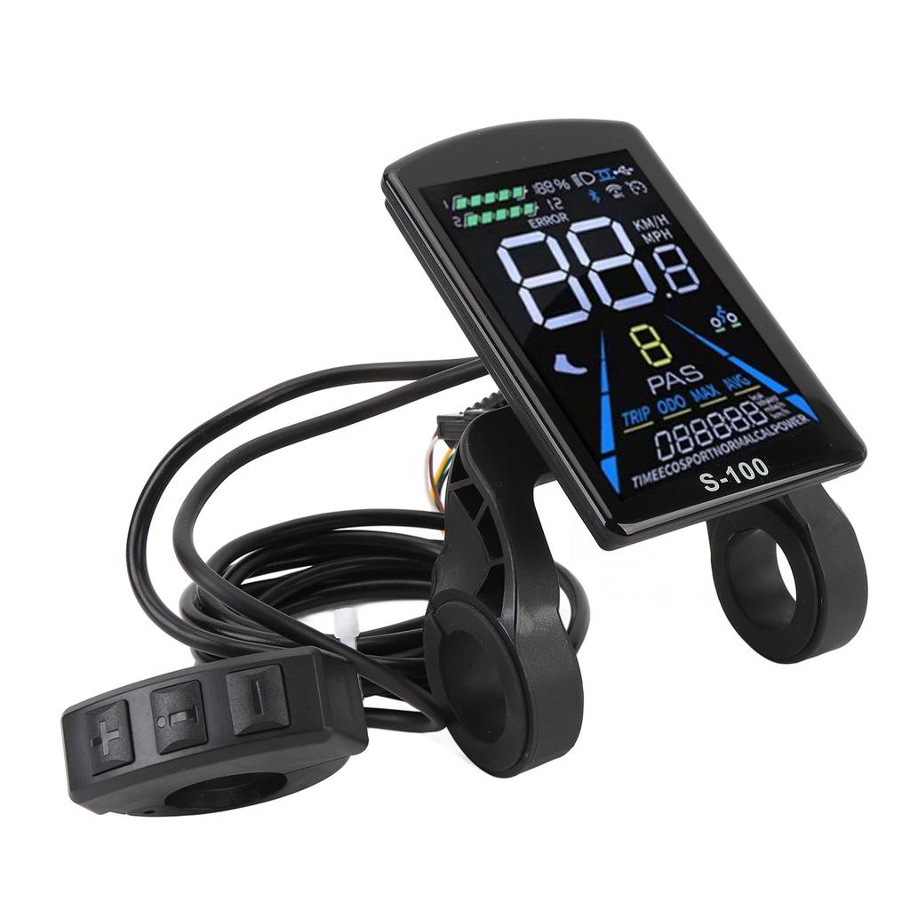 Electric Bike Conversion Kit 40A 3 Mode Sine Wave Motor Controller S-100 Color Screen Panel 20X Throttle Handle 8 Magnets Power Pedal Assist Sensor