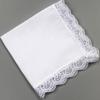26x27cm Men Women Cotton Handkerchiefs Solid White Hankies Pocket Lace Trim Towel Diy Painting Handkerchiefs for Woman
