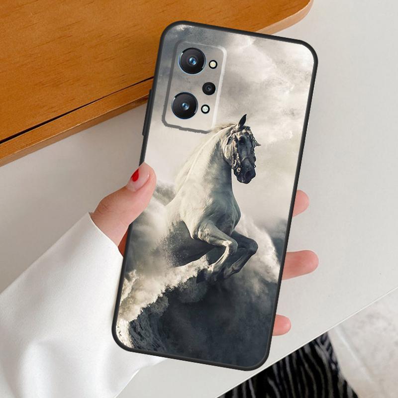 Бегущие Лошади Животное Для Realme 15 Pro GT7 GT6 10 11 12 13 14 Pro Plus C67 C63 C61 C55 C51 C53 C35 C75 C65 Чехол