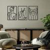 Modern Simple Abstract Female Line Decoration Background Wall Living Room Wall Decoration Hanging Painting Metal Material
