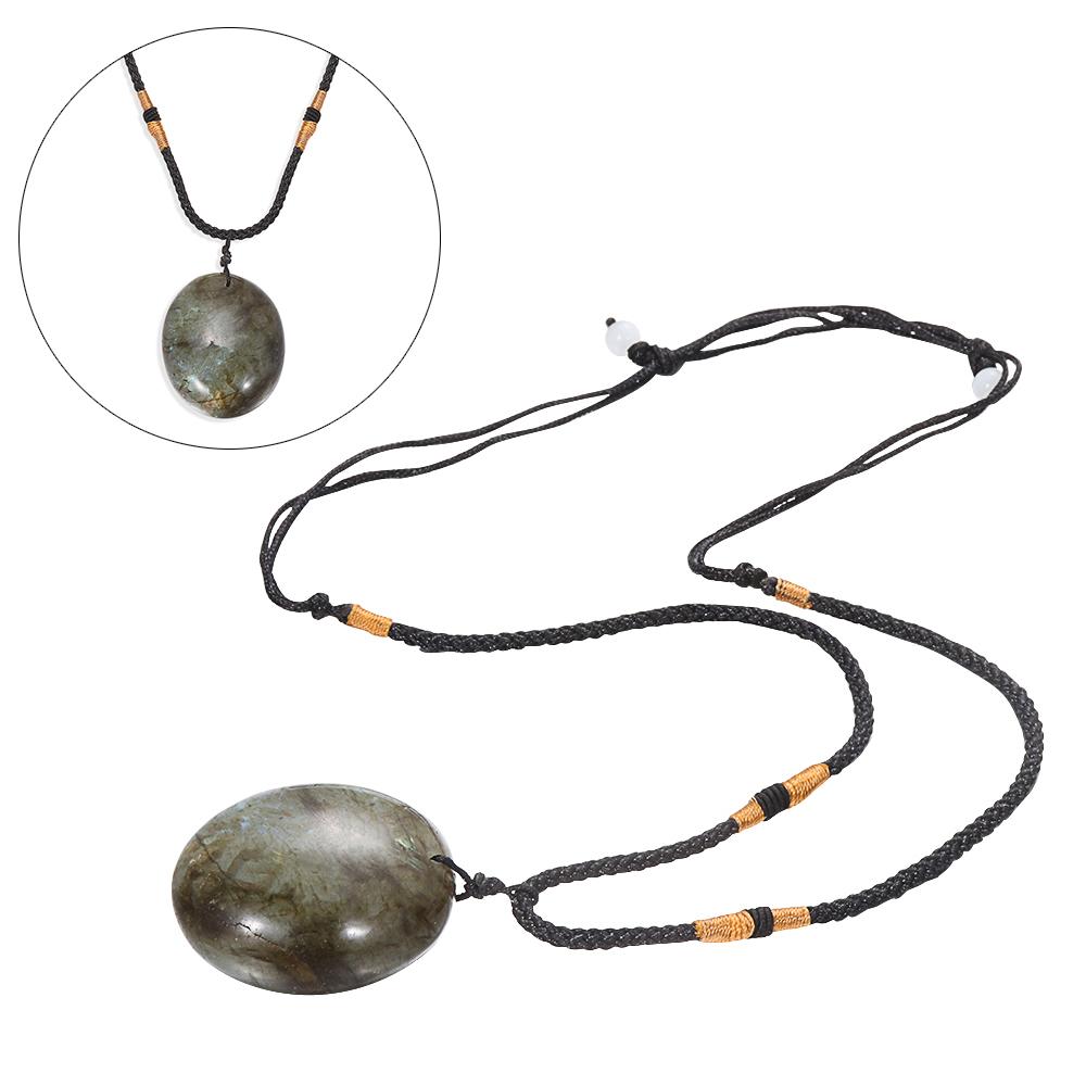 Модный хрустальный натуральный лабрадоритовый кулон, энергетический лечебный камень, лунный камень