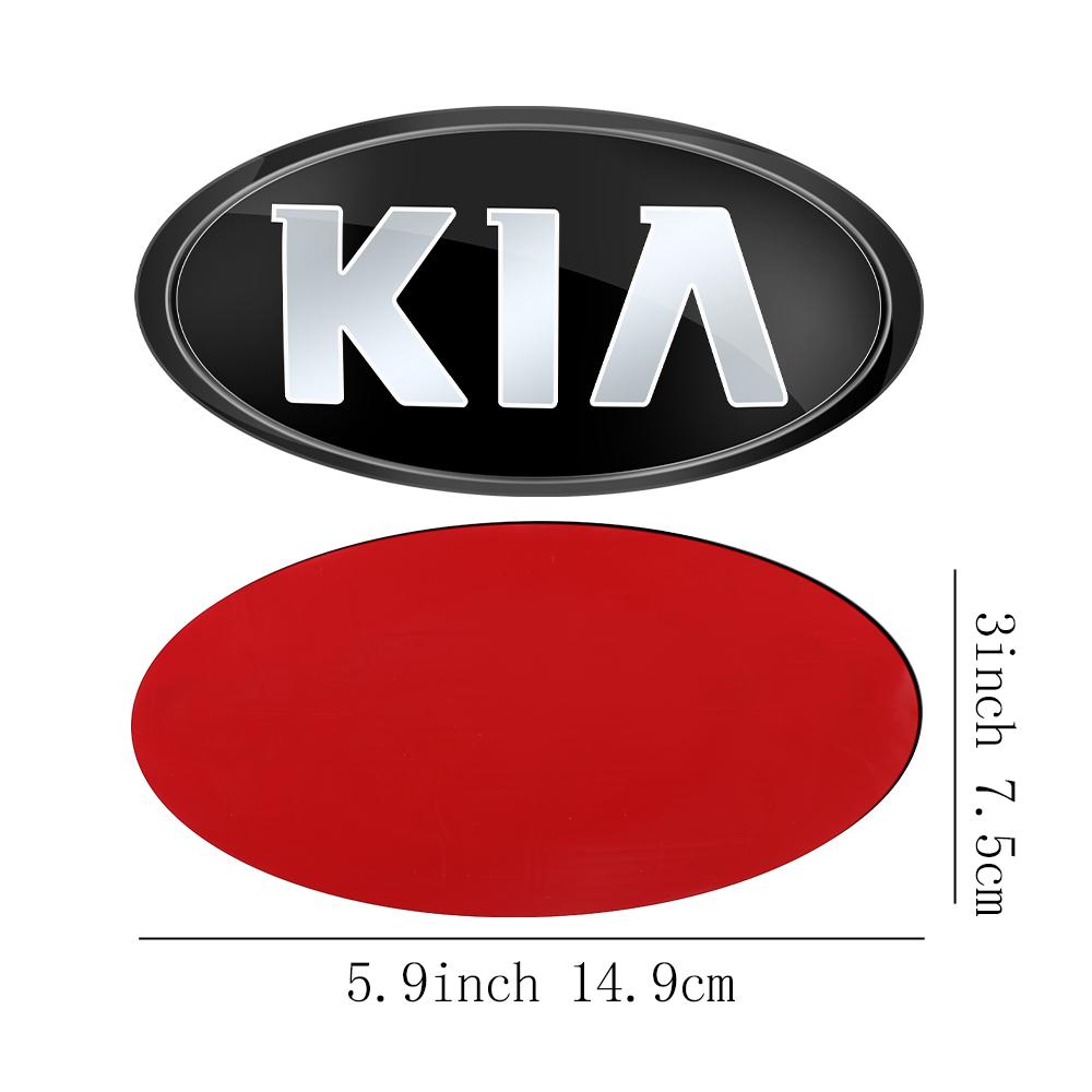 AABIU1 Car Front Hood Emblem Rear Badge Logo Sticker For KIA Sportage Ceed Sorento Cerato Optima Picanto Rio Soul K5 Stonic Niro Forte