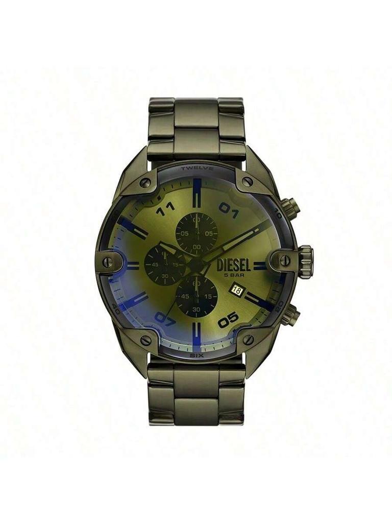 Diesel Gold Black Dial Stainless Steel Strap Men's Quartz Movement DZ4670