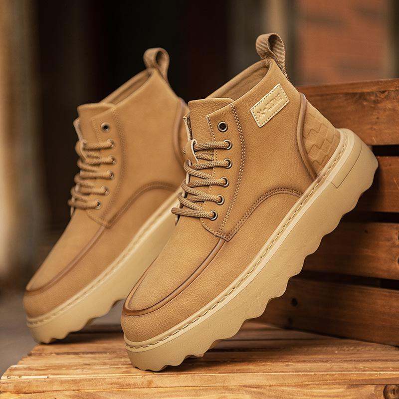 Мужские кожаные ботинки Мартин универсальные европейские мужские туфли британские ботинки Мартин из коровьей кожи первого слоя нишевые повседневные кожаные ботинки мужские