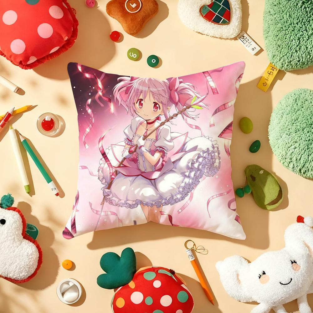 Чехол для подушки Puella Magi Madoka Милый Плюшевая ткань Мягкий Двусторонний Печатный Диван Теплый Зимний Домашний Подарок Чехол для Подушки