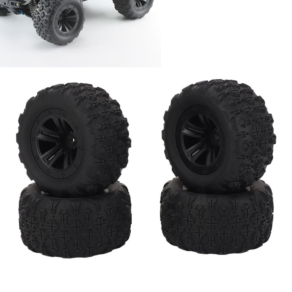 4 Pcs RC Wheel Tire Superior Handling Enhanced Control Abrasion Resistant Rubber Wheel Tyre for WLTO