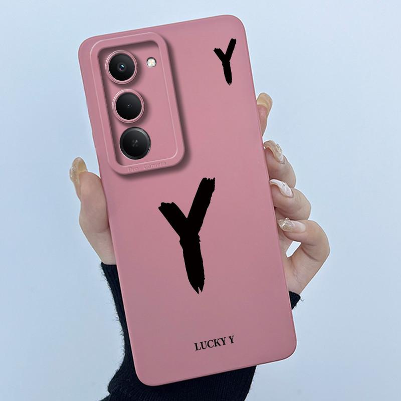 For Xiaomi Redmi 15 5G Cover Case Cute Initial Letters Couple Silicone Soft Matte Phone Bumper for REDMI15 5G Shockproof Casing