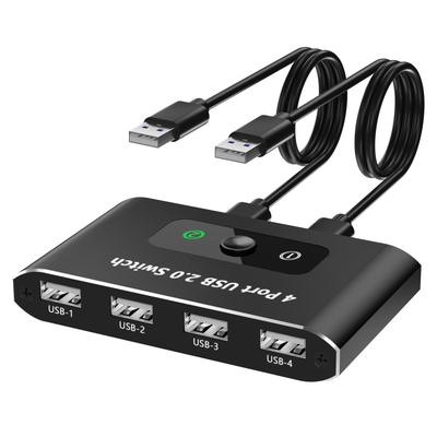 USB-переключатель Переключатель USB-переключатель для 2 ПК 4 USB-порта USB-переключатель Переключатель Мышь Клавиатура Концентратор USB-селектор Совместное использование USB-устройств между 2 компьютерами Нет
