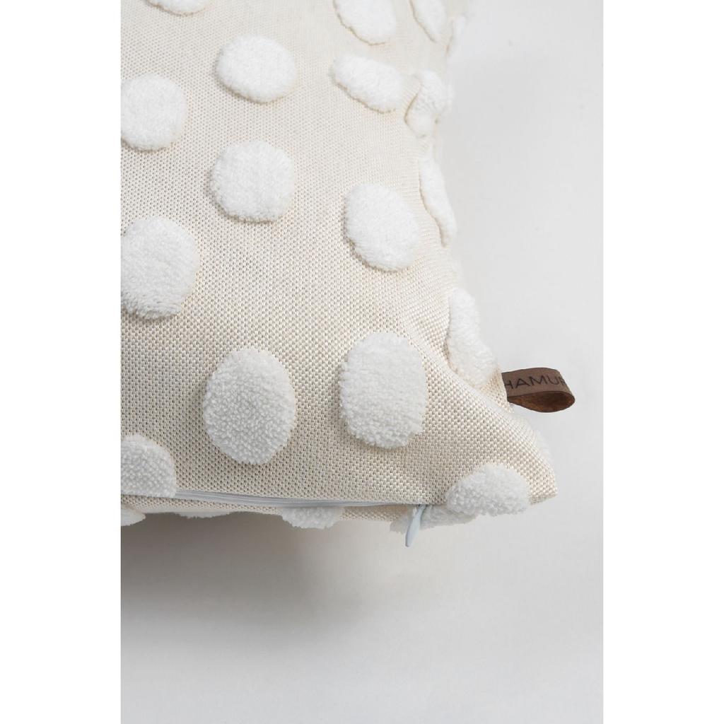 Bohemian Special Design Punch Pattern Decorative Rectangular Throw Pillow Case Point Ecru