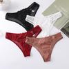 New Panties Women Lace Underwear Sexy Low-Waist G String Thong Transparent Hollow Out Briefs Solid Soft Female Lingerie
