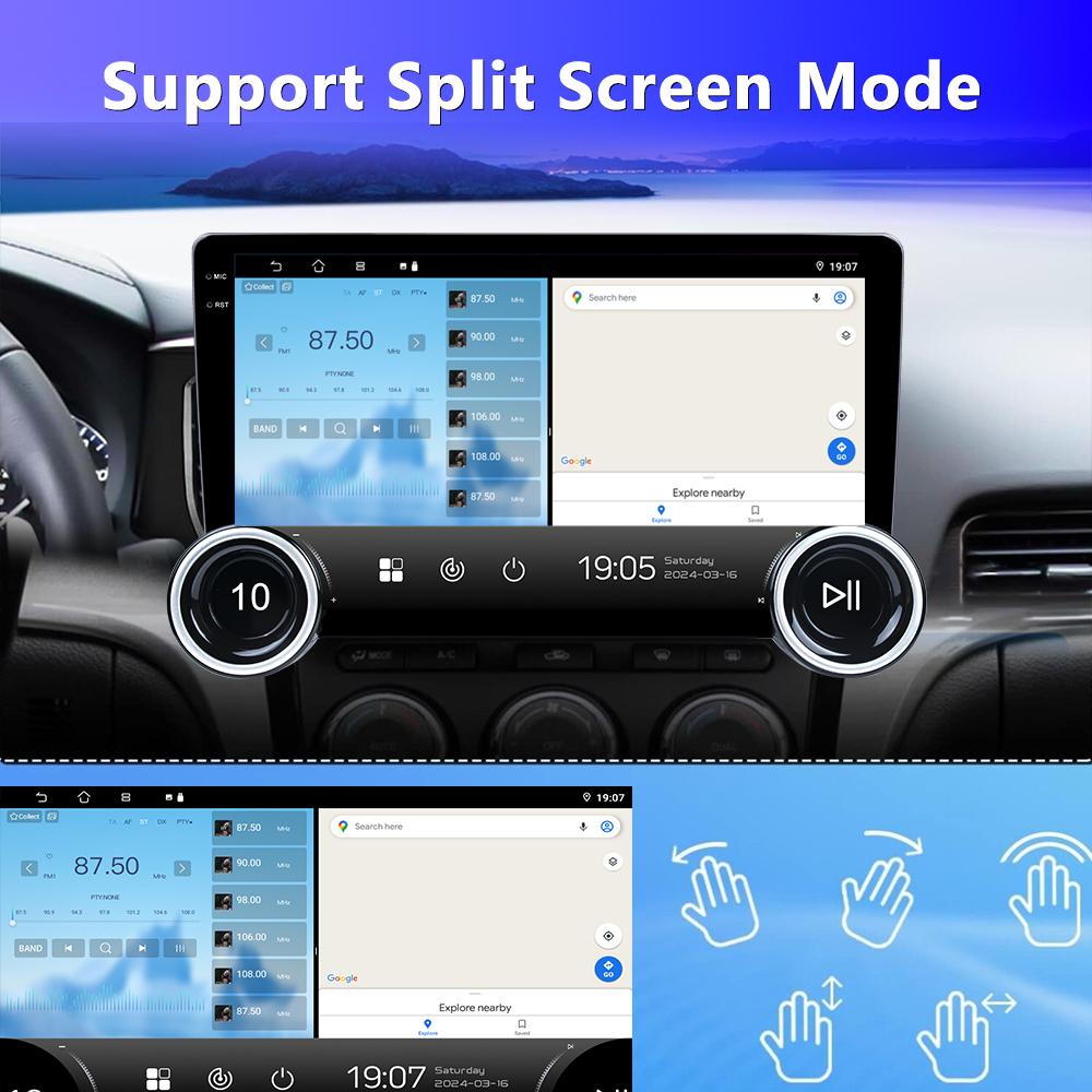 Reakosound Android 4 Core Car Radio 10.1" High Definition GPS Navigation Bluetooth Universal Car Multimedia Player Carplay Stereo