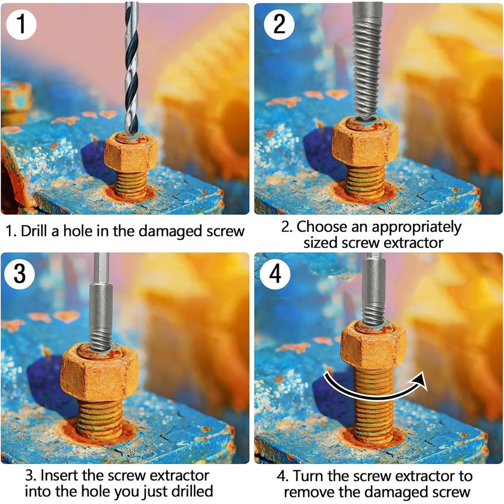 5/6 шт., сломанный болт, поврежденный винт, набор экстракторов для легкого извлечения болтов, набор для извлечения водопроводных труб, набор экстракторов винтов.