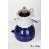 Enamel Teapot With Porcelain Teapot Dark Green