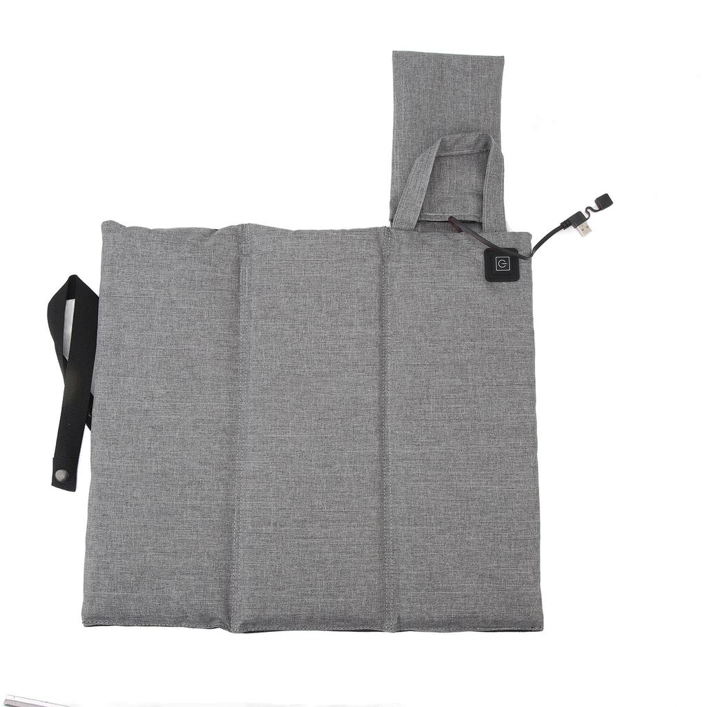 Foldable Heated Seat Cushion 3 Fold USB Heating Adjustable Temperature Heated Folding Chair Cushion