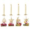 Metal Snowflake Santa Claus Candlestick Stand Candle Holder Christmas Ornament Candle Pillar