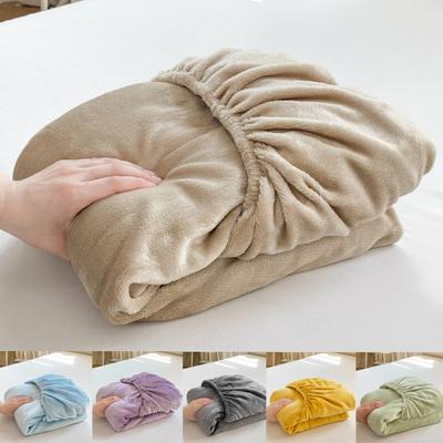 Теплые и Толстые Эластичные Простыни Однотонные Регулируемые Фланелевые Зимние Наматрасники Бархатное Постельное Белье Размеры 90/150/180/200