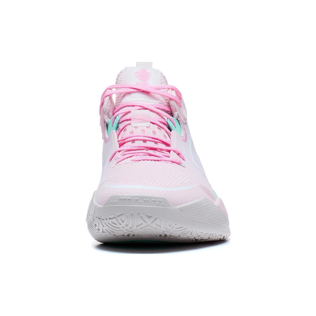 Li Ning SONIC 10 Текстиль, Искусственная кожа Амортизация Противоскользящие Средняя высота Баскетбольные кроссовки Унисекс Розовый примула ABAS069-51