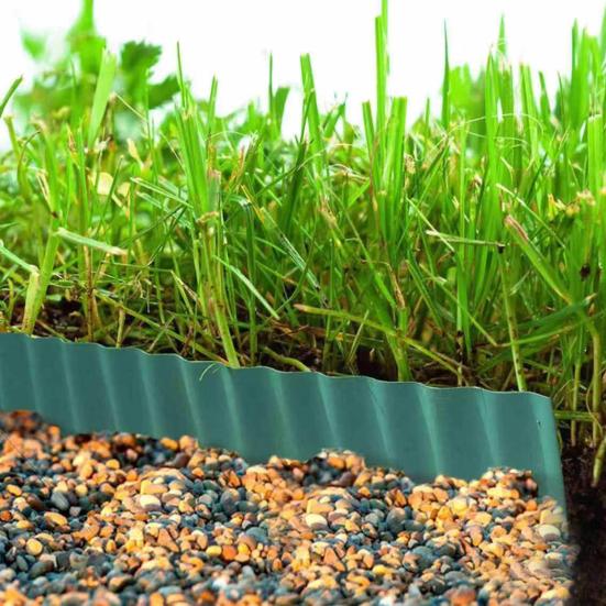 1 рулон гофрированного забора влагостойкий ландшафтный бордюр не требующий копания гнущийся садовый бордюр