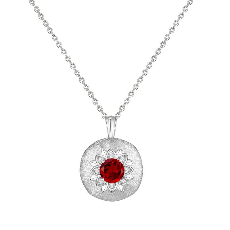 Серебряное ожерелье S925 с подвеской из натурального кристалла, ретро-цепочка в французском стиле для женщин