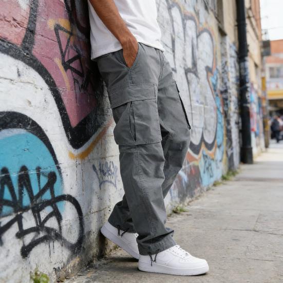 Мужские повседневные брюки карго с несколькими карманами, мешковатые брюки свободного кроя с прямыми штанинами, брюки-джоггеры