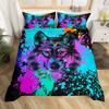 White Wolf digital printing duvet cover kit supply 3D bedding quilt cover pillowcase three-piece set