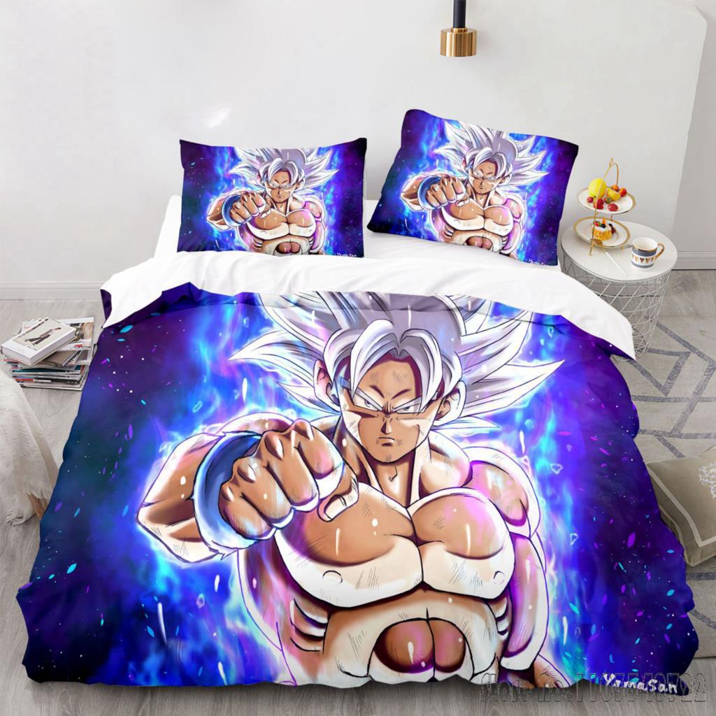 Пододеяльник Dragon Ball Аниме Гоку Комплект постельного белья Детские комплекты пододеяльников Постельное белье Твин Односпальный Кинг Детский Взрослый Подарок