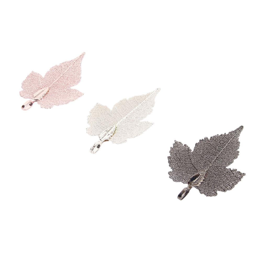 3PCS DIY Leaves Pendants Fashionable Elegant Zinc Alloy Leaf Pendants Accessories for Hairpins Jewelry Making
