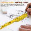 Многофункциональная складная линейка 0,5 м, 10 сложений, с брелоком, двухсторонняя шкала, пластиковая линейка, защита от защемления, измеритель, DIY проекты