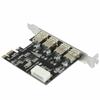 Карта расширения PCI-E на USB 3.0 4 порта PCI Express Адаптер для компьютера ПК