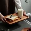 Поднос из японского черного дерева, поднос для сухого заваривания чая, тарелка для стейков из цельного дерева, деревянная обеденная тарелка для отеля, фруктовая тарелка